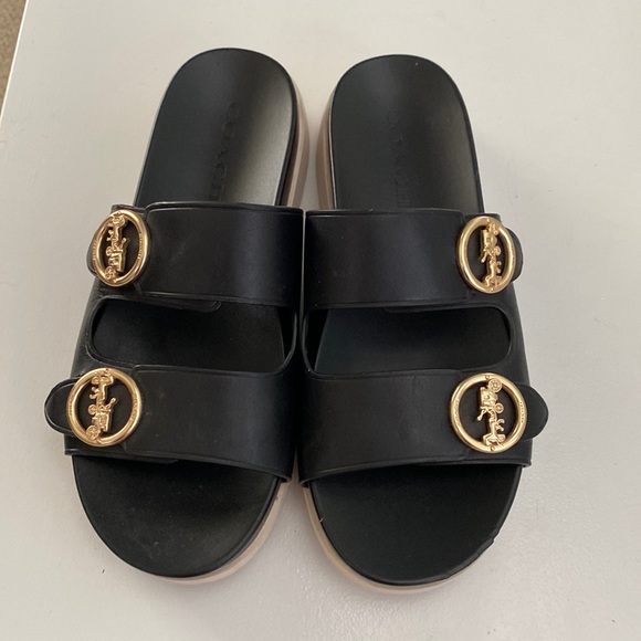 ❗️SOLD❗️Coach Black Gable Slides Size 7 - Picture 3 of 11